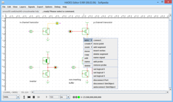 CMOS transistors, inverter and buffer screenshot 2