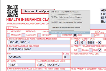 CMS 1500 PDF Insurance Claim Form Filler screenshot 2