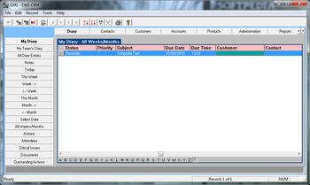 CMS CRM screenshot