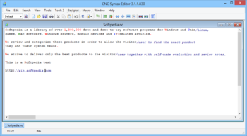 CNC Syntax Editor screenshot