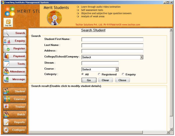 Coaching Institute Management Software screenshot