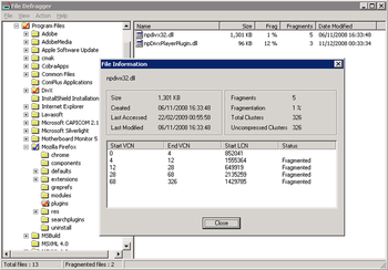 Cobra File Defrag screenshot 2