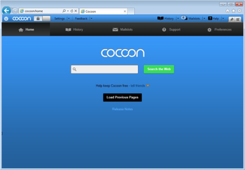 Cocoon for Internet Explorer screenshot