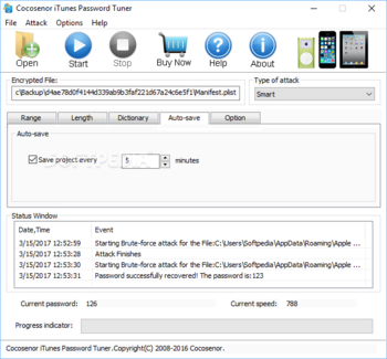 Cocosenor iTunes Password Tuner screenshot 6