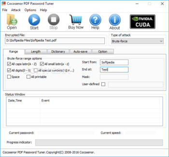 Cocosenor PDF Password Tuner screenshot