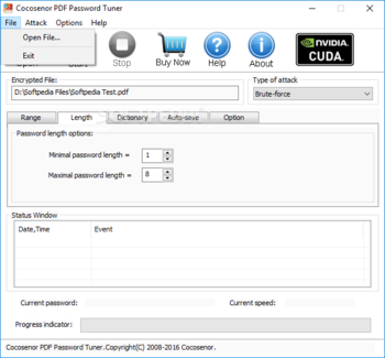 Cocosenor PDF Password Tuner screenshot 2