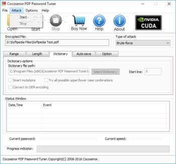 Cocosenor PDF Password Tuner screenshot 3