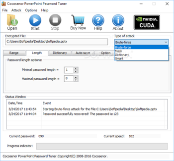 Cocosenor PowerPoint Password Tuner screenshot 3