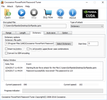 Cocosenor PowerPoint Password Tuner screenshot 4