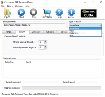 Cocosenor RAR Password Tuner screenshot 2