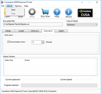 Cocosenor RAR Password Tuner screenshot 4