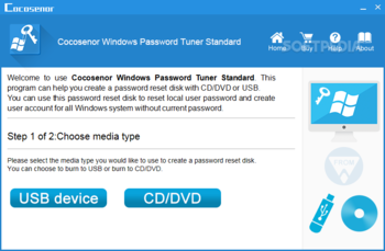 Cocosenor Windows Password Tuner Standard screenshot