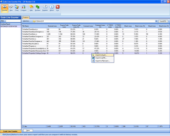 Code Line Counter Pro - C# Version screenshot