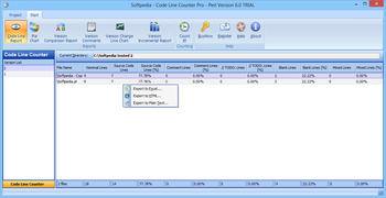 Code Line Counter Pro - Perl Version screenshot