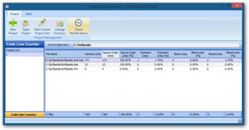 Code Line Counter Pro - VB Version screenshot