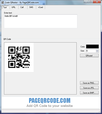 Code QReator screenshot