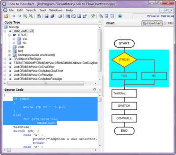 Code To FlowChart Converter screenshot