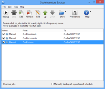 CodeInventors Backup screenshot 3