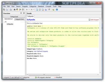 CodeSnip screenshot