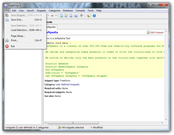 CodeSnip screenshot 2