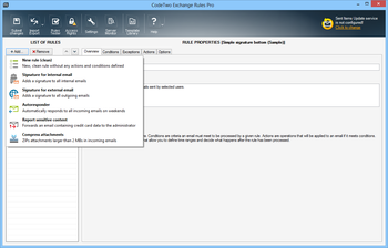 CodeTwo Exchange Rules Pro screenshot 2