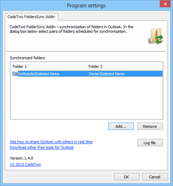 CodeTwo FolderSync Addin  screenshot 2