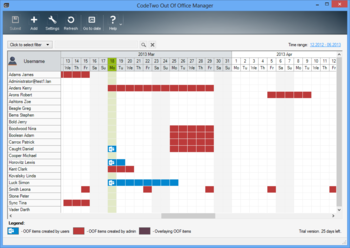 CodeTwo Out Of Office Manager screenshot 2