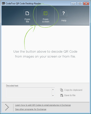 CodeTwo QR Code Desktop Reader screenshot