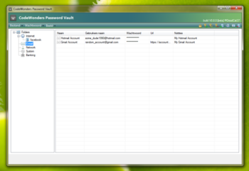 CodeWonders Password Vault screenshot 2