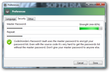 CodeWonders Password Vault screenshot 6