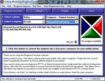 Coding Workshop Ringtone Converter screenshot