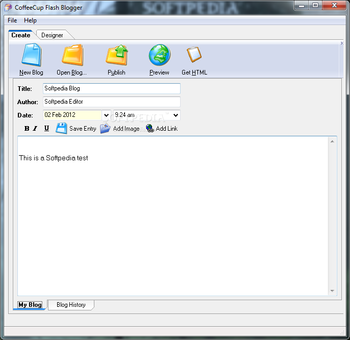CoffeeCup Flash Blogger screenshot