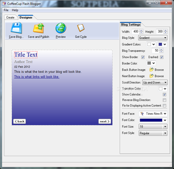 CoffeeCup Flash Blogger screenshot 2