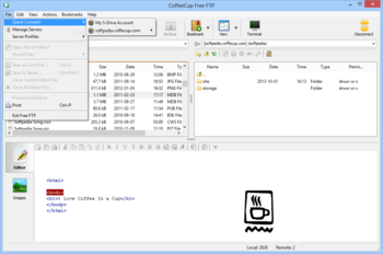CoffeeCup Free FTP screenshot 2