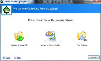 CoffeeCup Free Zip Wizard screenshot