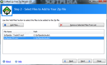 CoffeeCup Free Zip Wizard screenshot 5