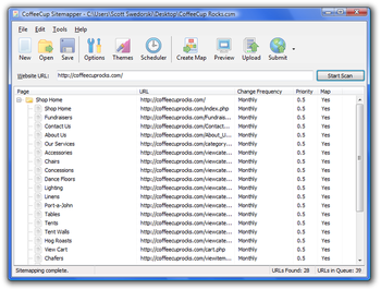 CoffeeCup Google SiteMapper screenshot