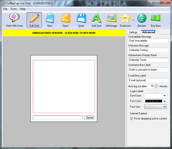CoffeeCup Live Chat screenshot 3