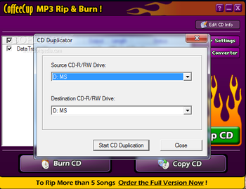 CoffeeCup MP3 Rip & Burn screenshot 4