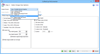 CoffeeCup PixConverter screenshot 3