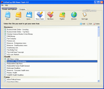 CoffeeCup RSS News Flash screenshot 2