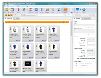 CoffeeCup Shopping Cart Creator screenshot 2