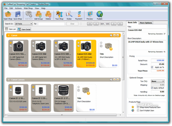 CoffeeCup Shopping Cart Creator screenshot 3