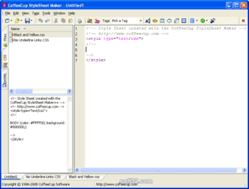 CoffeeCup StyleSheet Maker screenshot 2