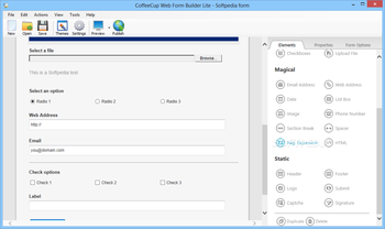 CoffeeCup Web Form Builder Lite screenshot