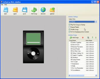 CoffeeCup Web JukeBox screenshot 2