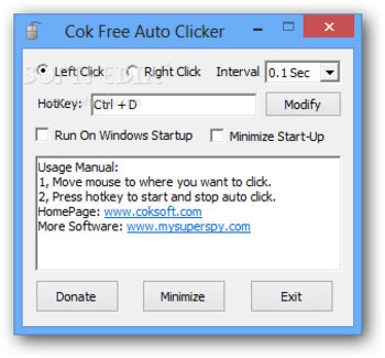 Cok Free Auto Clicker screenshot