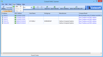 Colasoft MAC Scanner screenshot 4