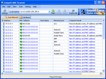 Colasoft MAC Scanner Pro screenshot 2