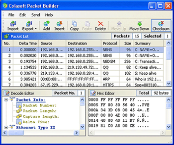 Colasoft Packet Builder screenshot 2